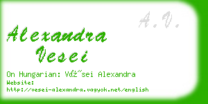 alexandra vesei business card